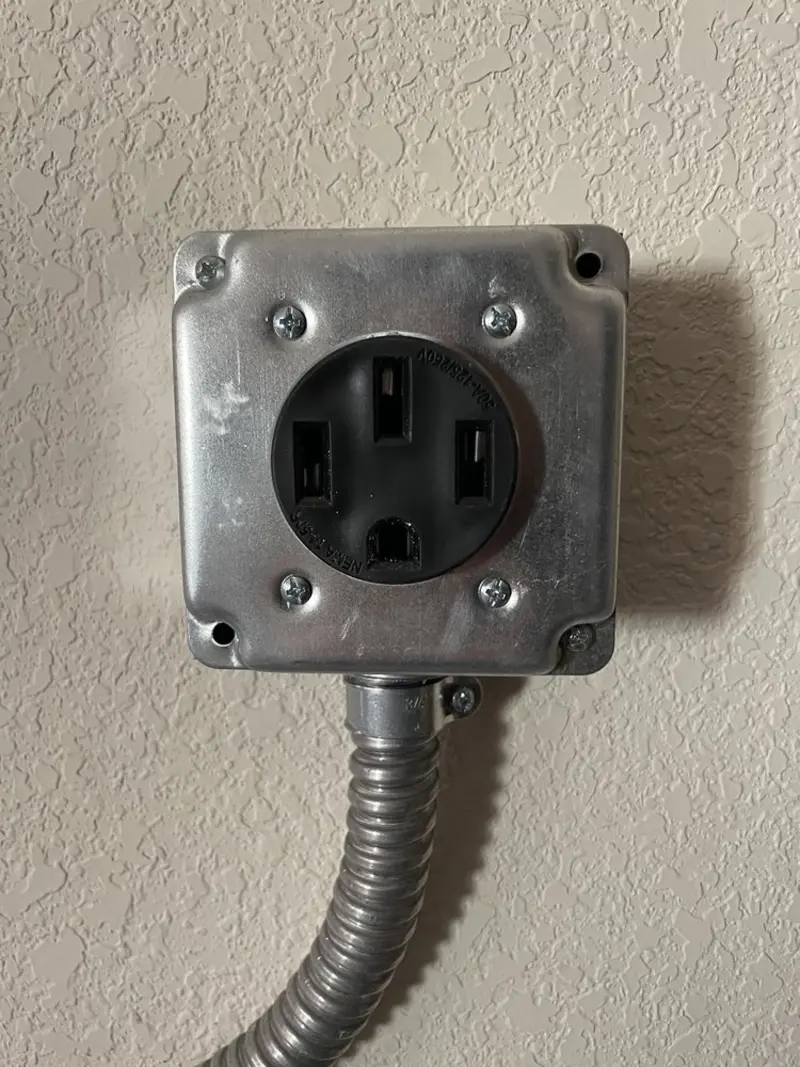 NEMA 14-50 outlet installed for Electrical Panel Upgrade in Marin City