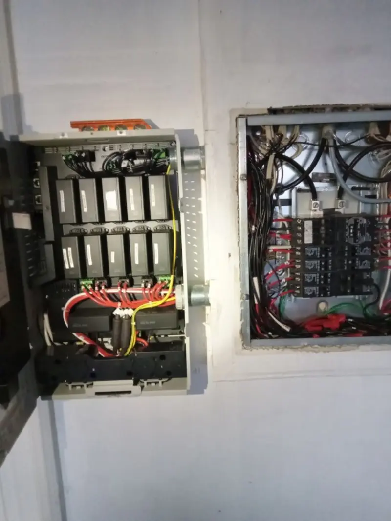 Electrical panel upgrade completed for Security Camera Wiring in Marin City